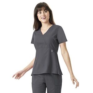NWT Vera Bradley pewter scrubs top fitted slate grey V-neck stretch nurse new
